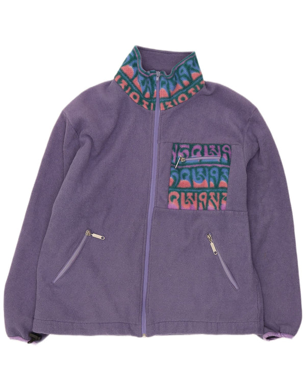 SALEWA Veste polaire coupe ample pour femme UK 14 Violet moyen géométrique Sports