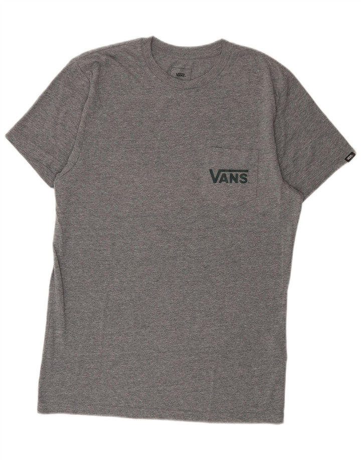 Vans T-shirt graphique ajusté sur mesure pour homme Gris moyen en coton moucheté