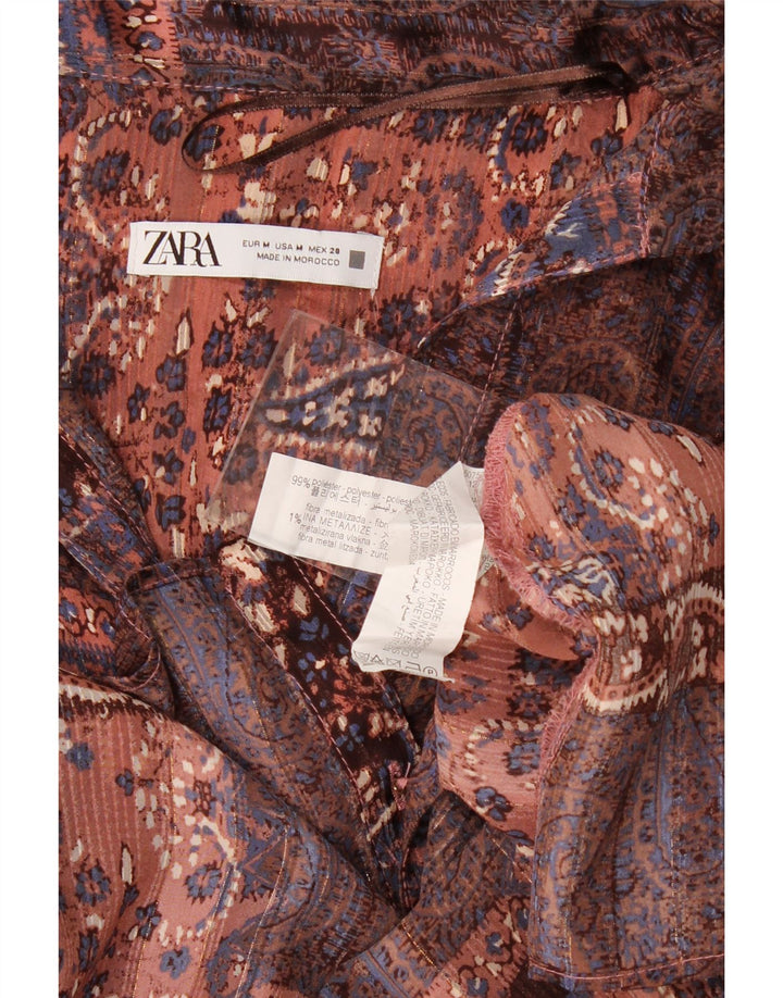 Zara Chemisier surdimensionné pour femme UK 14 Medium Multicolore Paisley