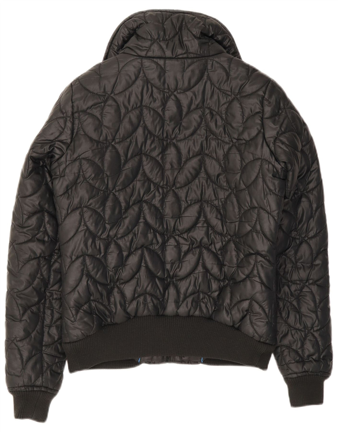 Adidas Veste matelassée Bomber Femme UK 12 Polyester Noir Moyen
