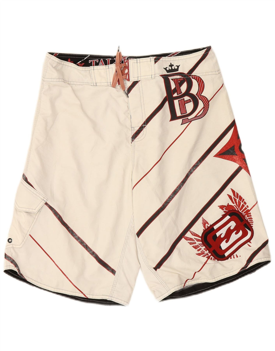 BILLABONG Short de Bain Graphique Homme Rayé Blanc Cassé Moyen