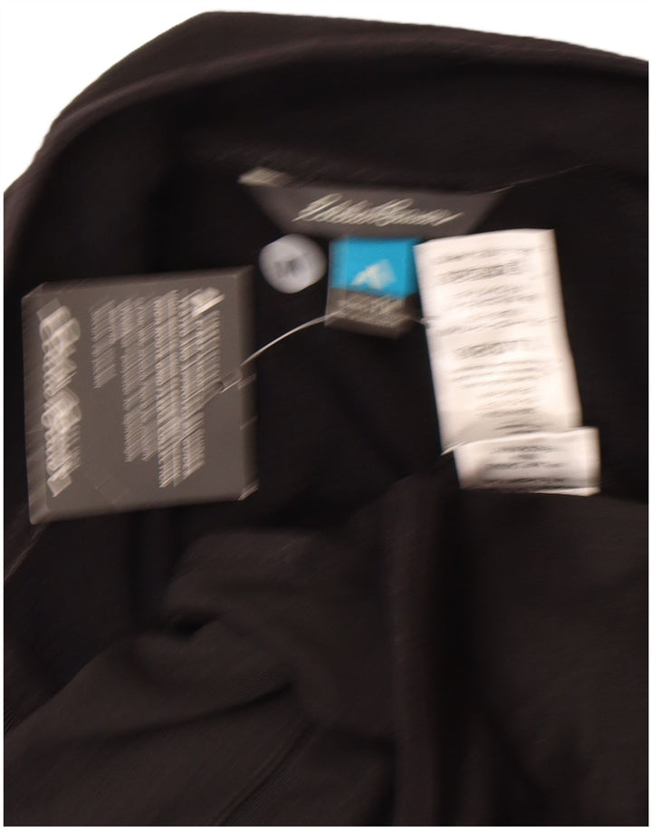 Eddie Bauer Haut de survêtement à col zippé pour femme UK 14 Noir moyen