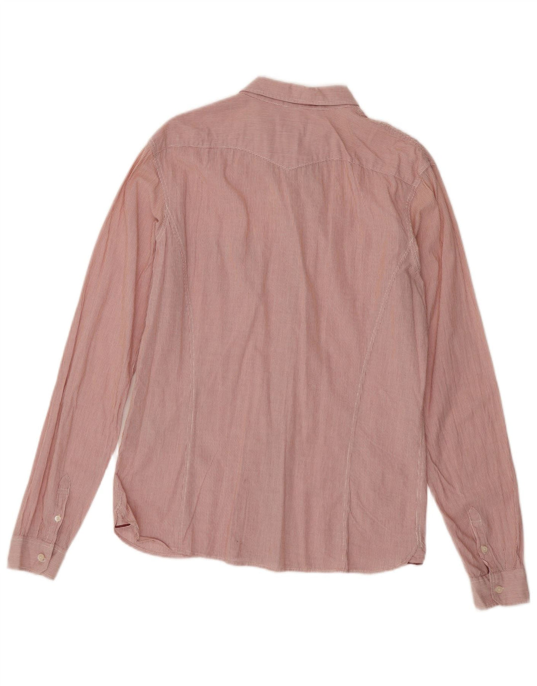 Levi's Chemise Femme UK 16 Grand Coton à Rayures Rouges