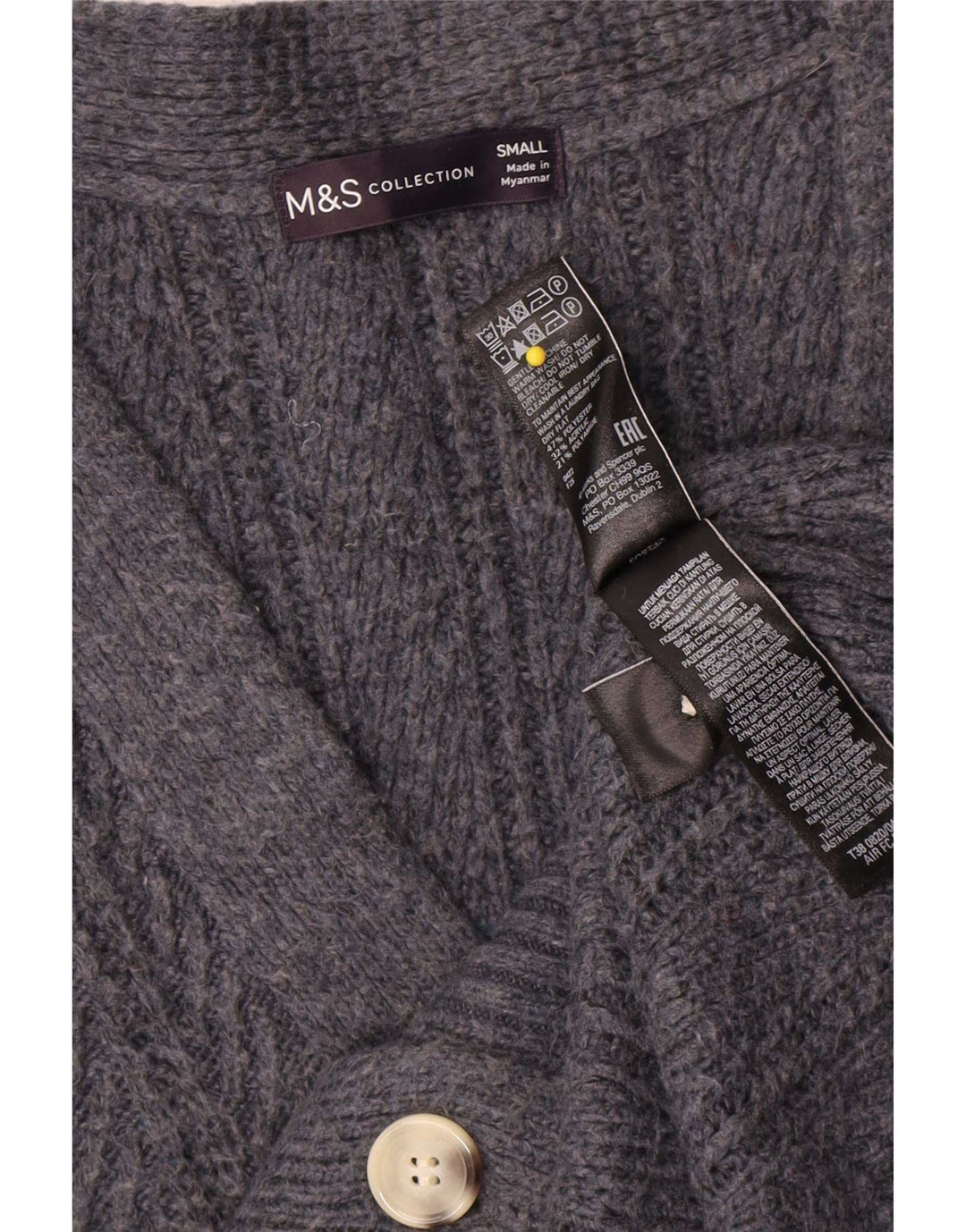 Marks & Spencer Pull cardigan surdimensionné pour femme UK 10 Petit Gris