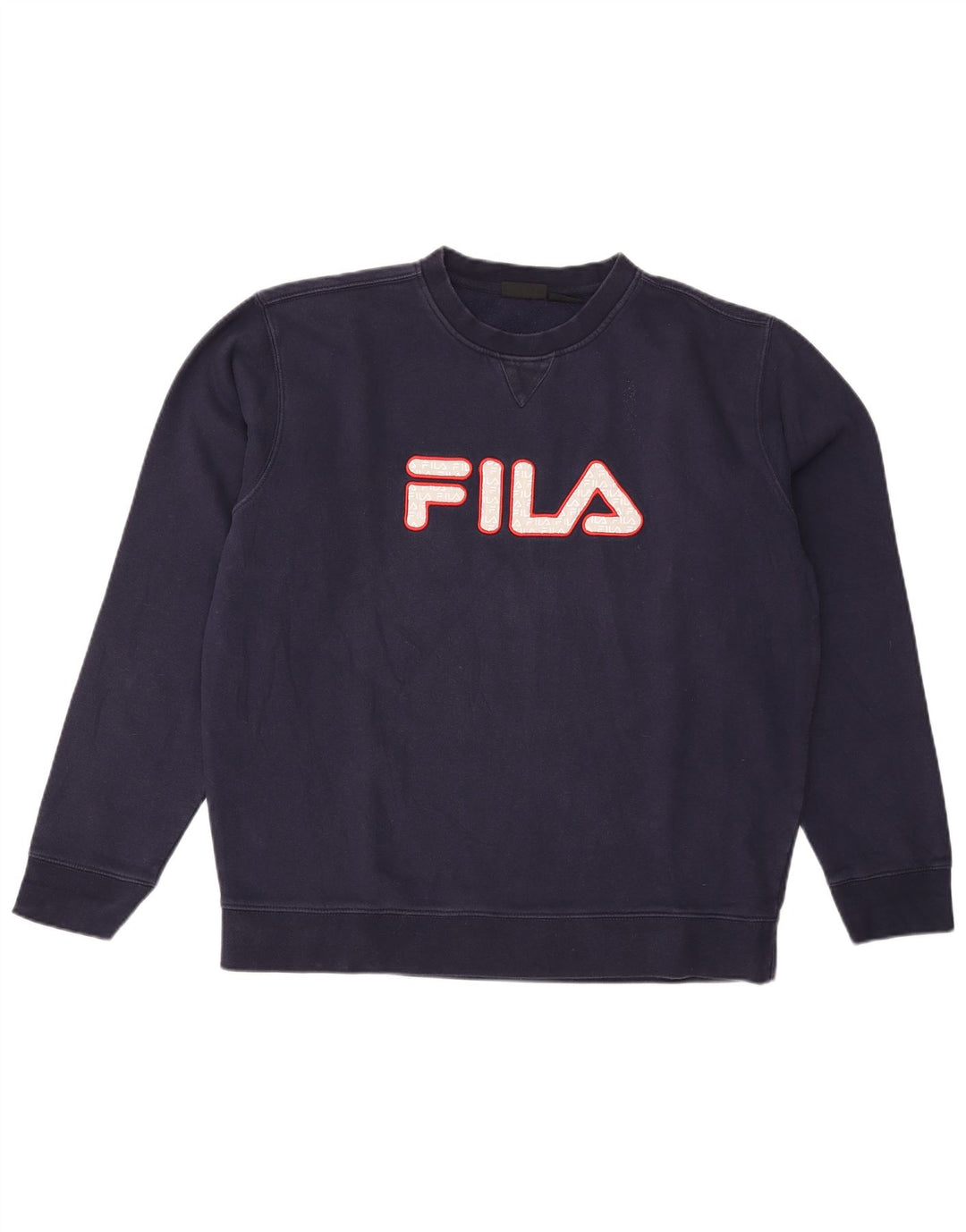 Fila Homme Graphic Sweatshirt Jumper XL Bleu Marine Coton