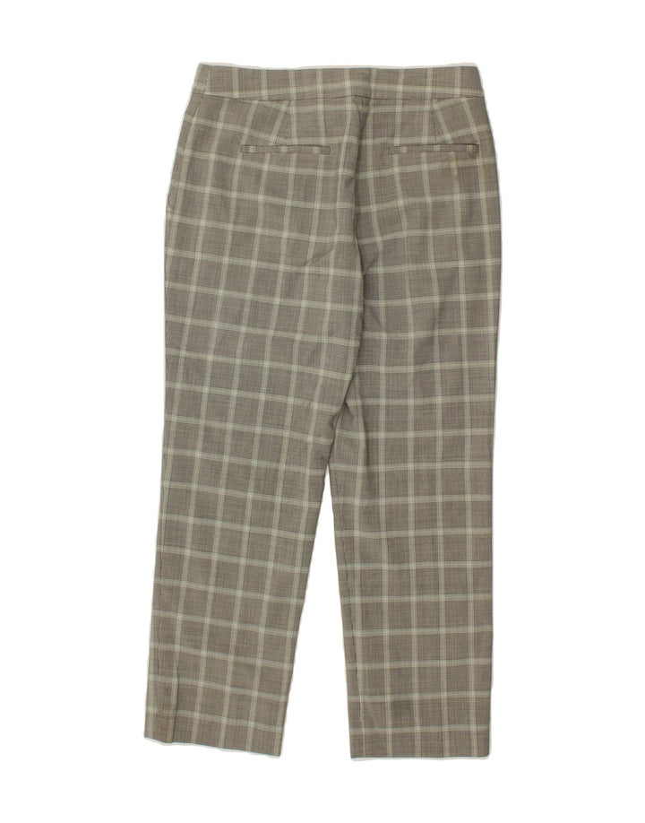 J. CREW Womens Kate Straight Chino Trousers US 6 Medium W30 L26 Grey Check Vintage J. Crew and Second-Hand J. Crew from Messina Hembry 