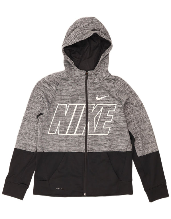 Nike Garçon Dri Fit Zip Sweat à capuche 13-14 ans XL Gris Colorblock
