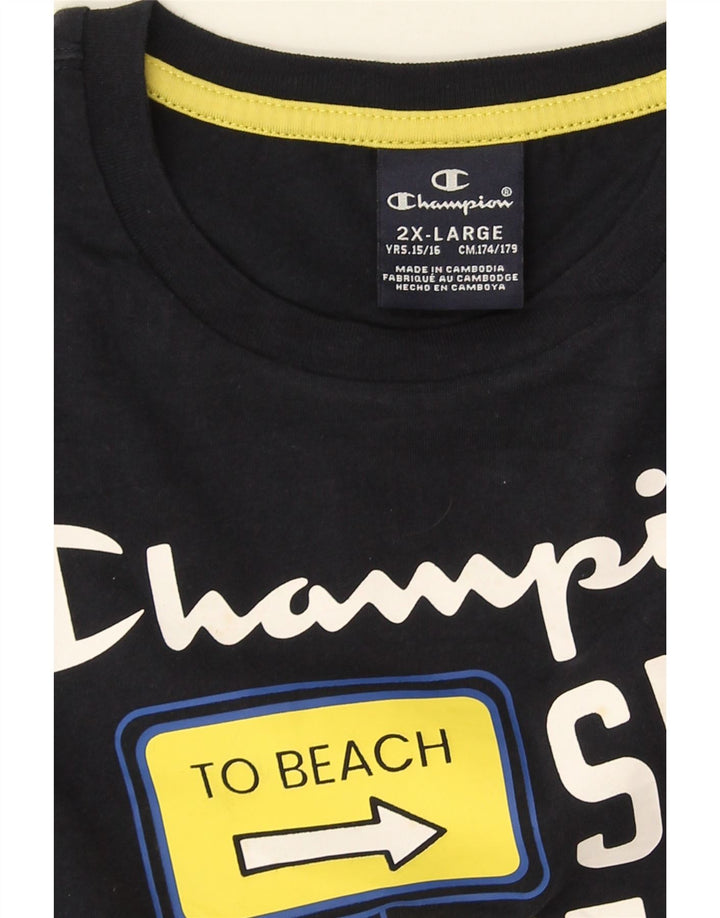 CHAMPION Débardeur Graphique Garçon 15-16 ans 2XL Bleu Marine