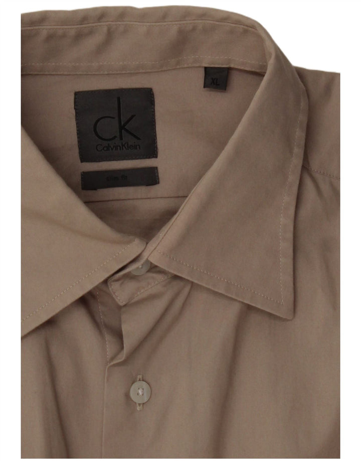 CALVIN KLEIN Chemise Slim Fit Homme Beige