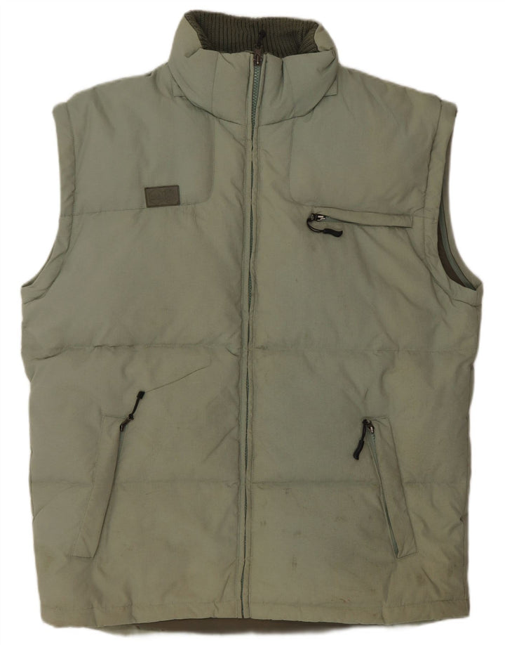 Fila Gilet rembourré pour homme UK 40 Large Vert Polyamide
