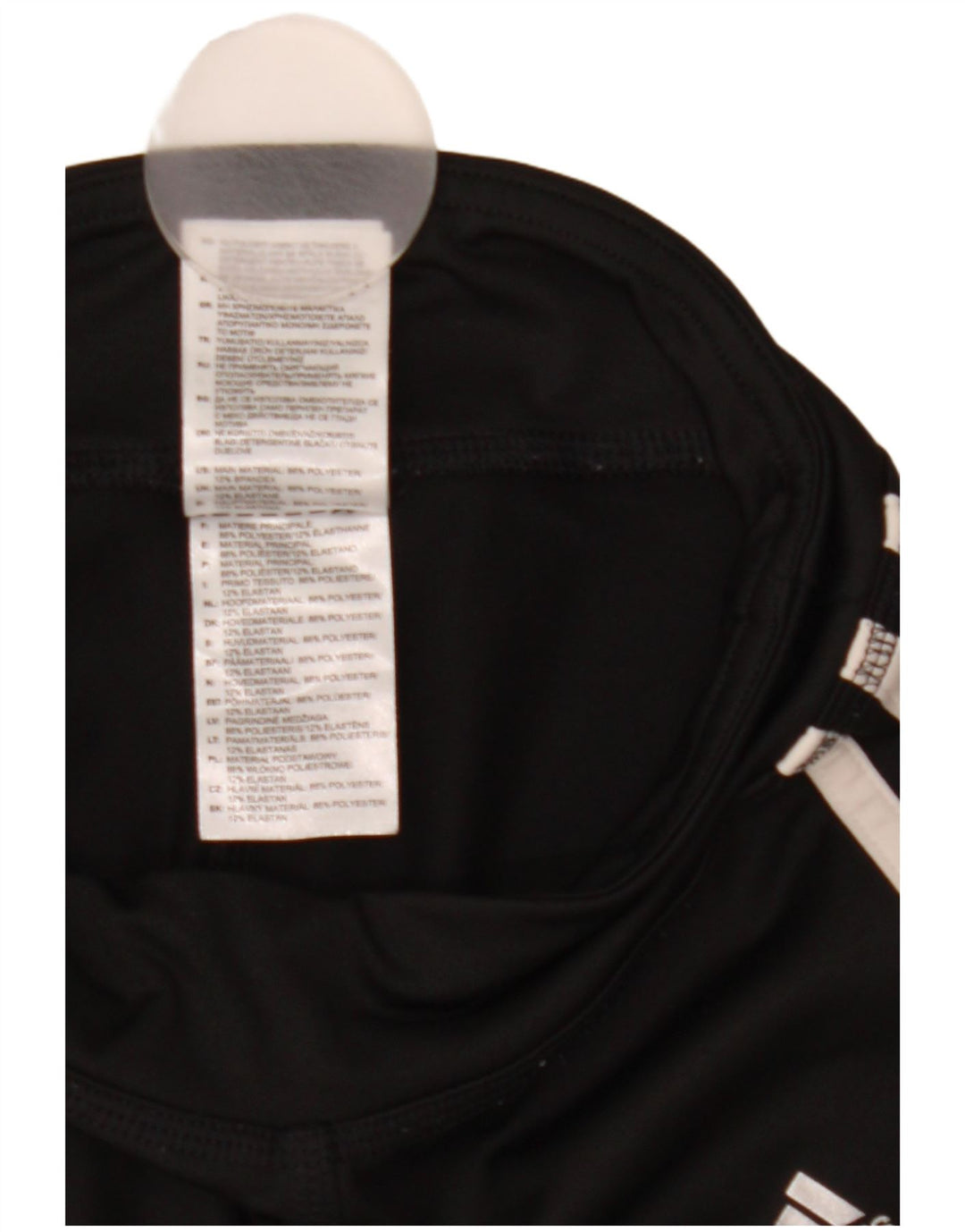 Adidas Leggings Femme UK 0/2 2XS Noir Polyester