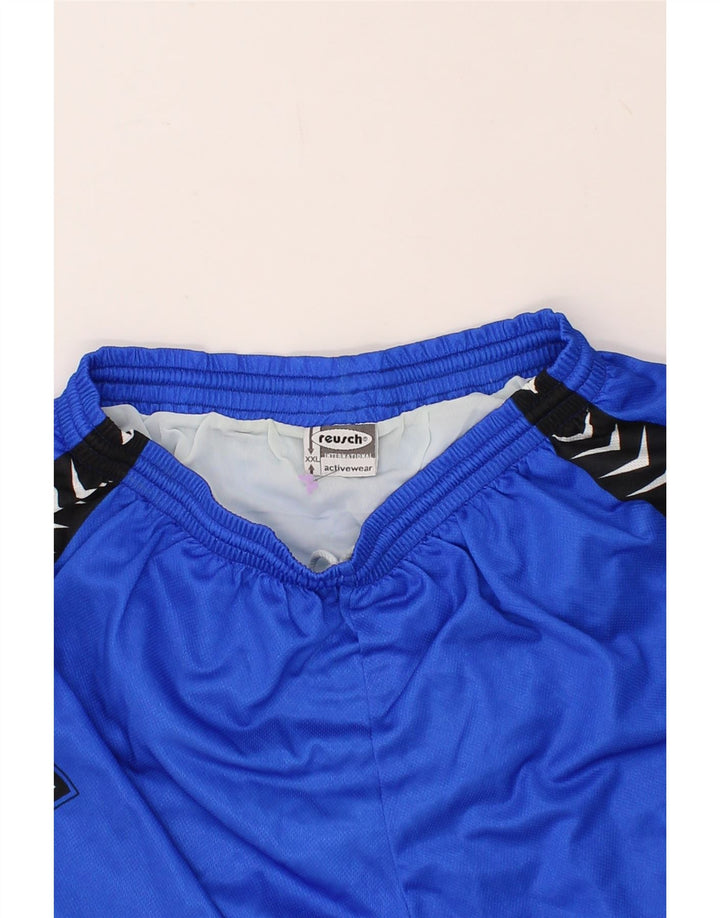 REUSCH Mens Sport Shorts 2XL Blue Polyester Vintage Reusch and Second-Hand Reusch from Messina Hembry 