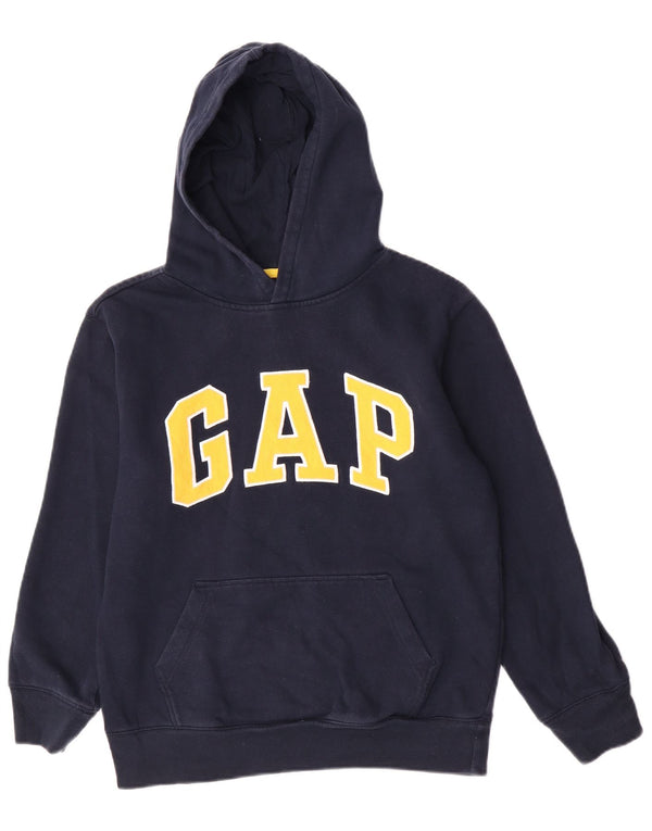 Gap Pull à capuche graphique pour garçon 13-14 ans 2XL Bleu marine Coton
