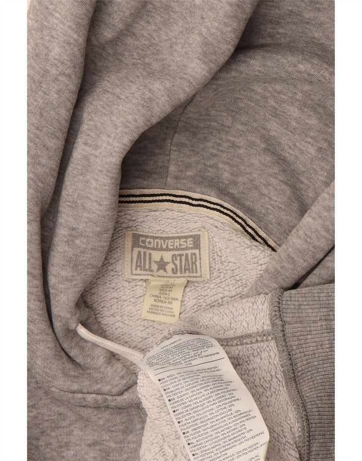Converse Sweat à Capuche Zippé Homme Gris Moyen Moucheté Coton