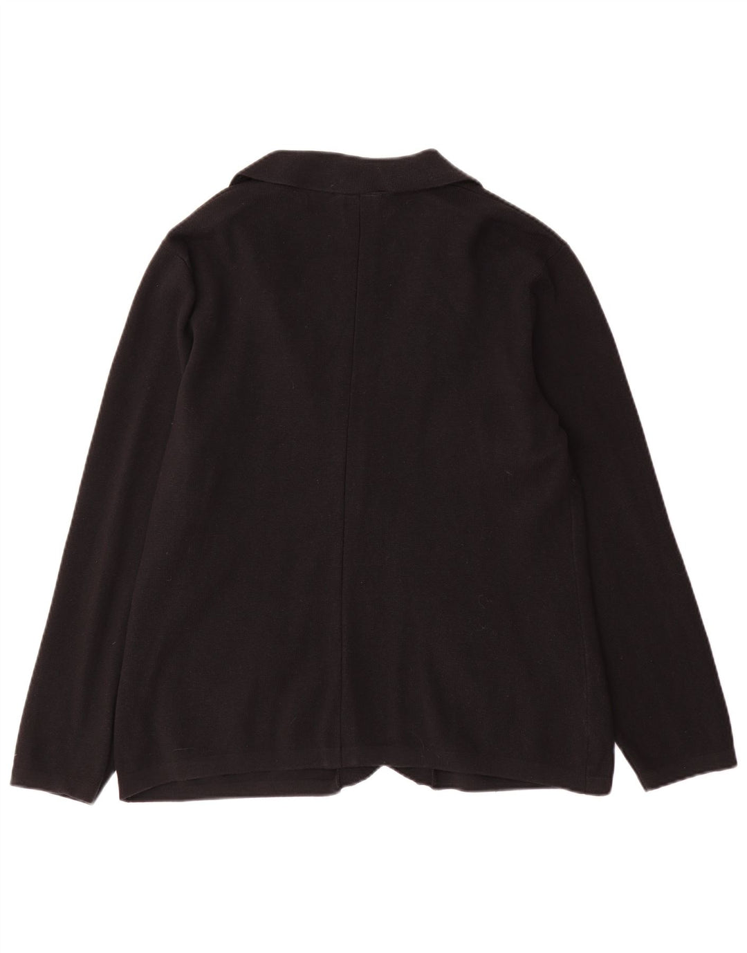 Esprit Veste blazer en tricot à 2 boutons pour femme UK 14 Large Noir Coton