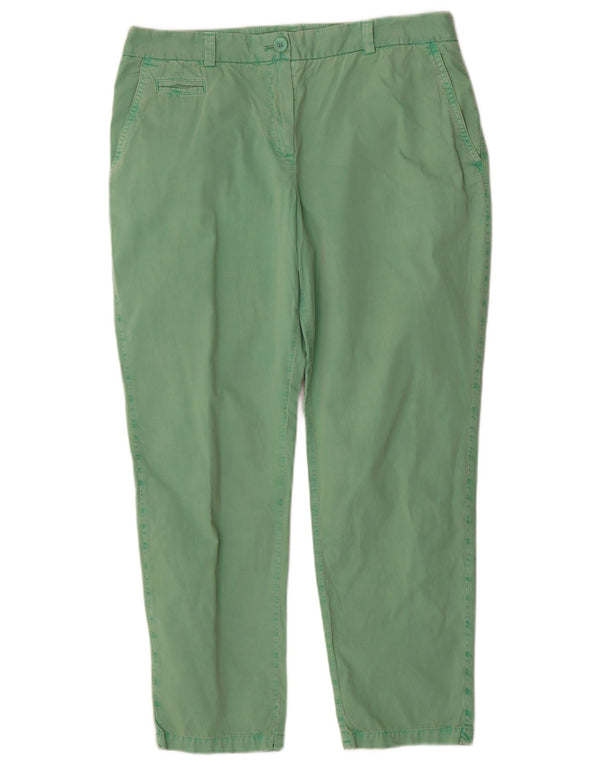 Marks & Spencer Pantalon chino court pour femme UK 14 Large W34 L27 Coton vert