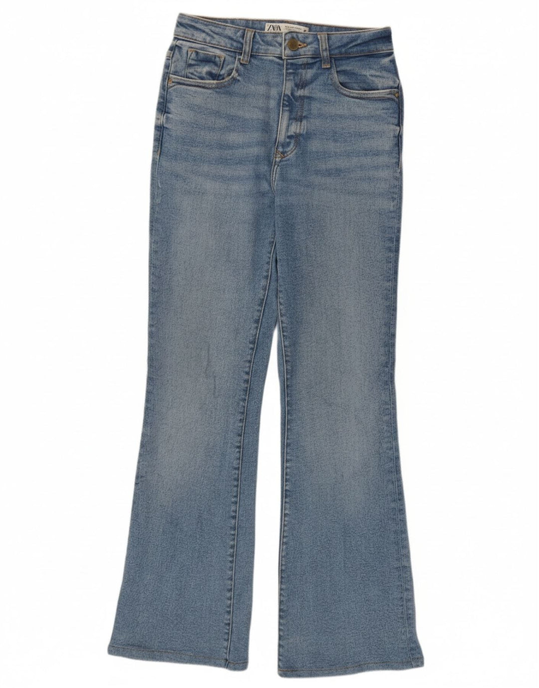 Zara Femme Jean évasé EU 36 XS W26 L30 Bleu