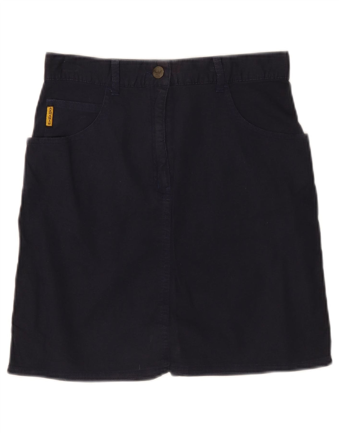 GIORGIO ARMANI Jupe Crayon Fille 11-12 ans W26 Bleu Marine Coton