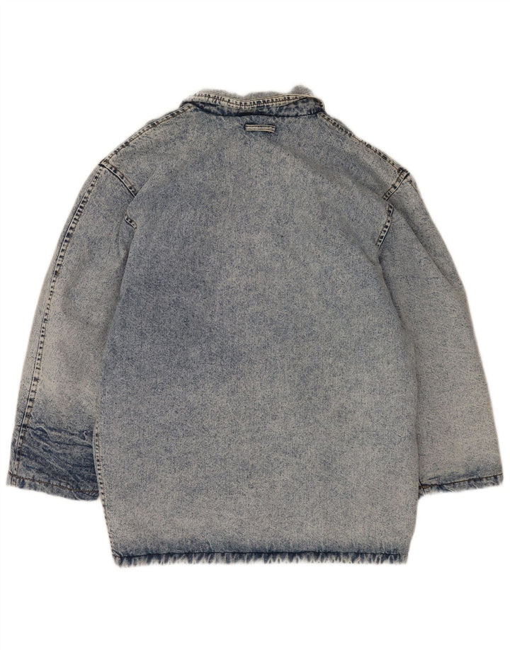 veste en denim femme vintage UK 16 Grand Bleu