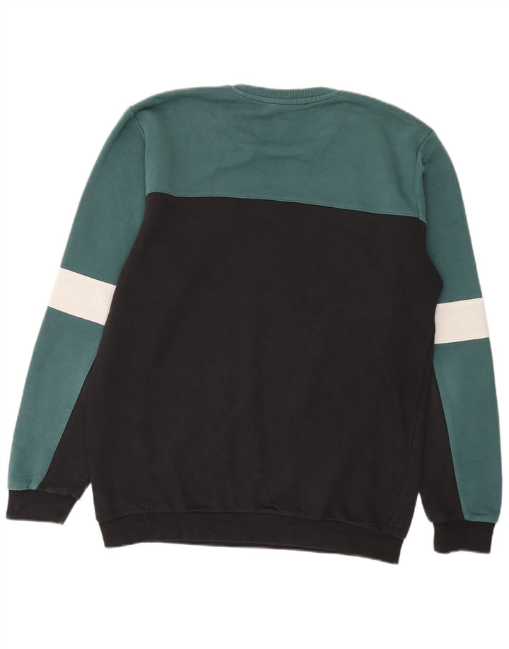 Fila Sweat-shirt pour homme en coton color block Noir Large