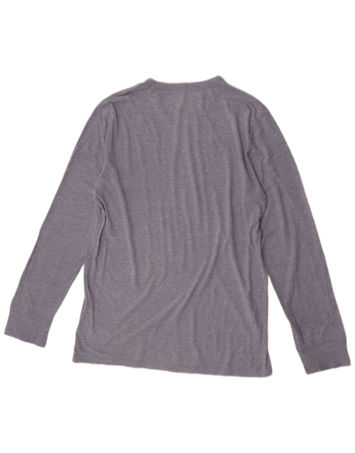 Gap Haut Manches Longues Homme Bleu Moyen Coton Moucheté