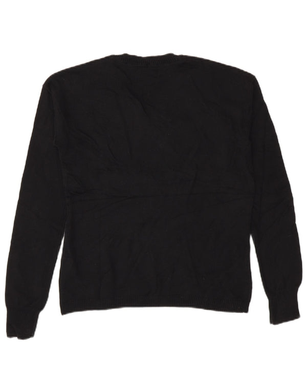 Ralph Lauren Pull col en V pour femme UK 14 Grand coton noir