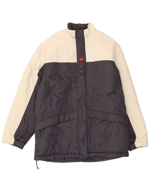 Nike Veste rembourrée pour homme UK 40 Large Noir Colorblock Nylon