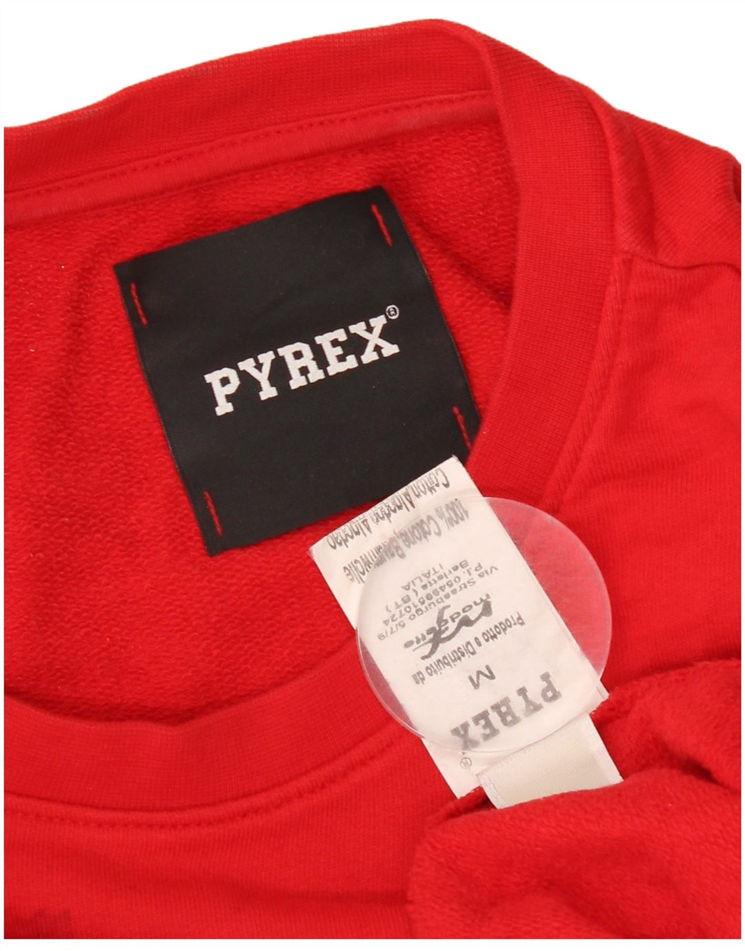 Pyrex Sweat-shirt graphique pour femme UK 14 en coton rouge moyen