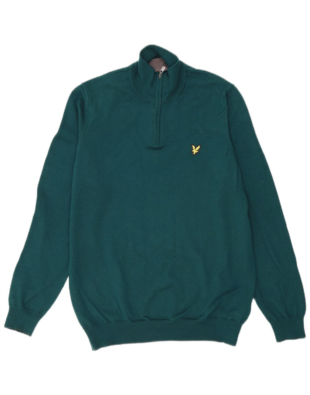 LYLE & SCOTT Pull Col Zippé Homme Vert Moyen Acrylique