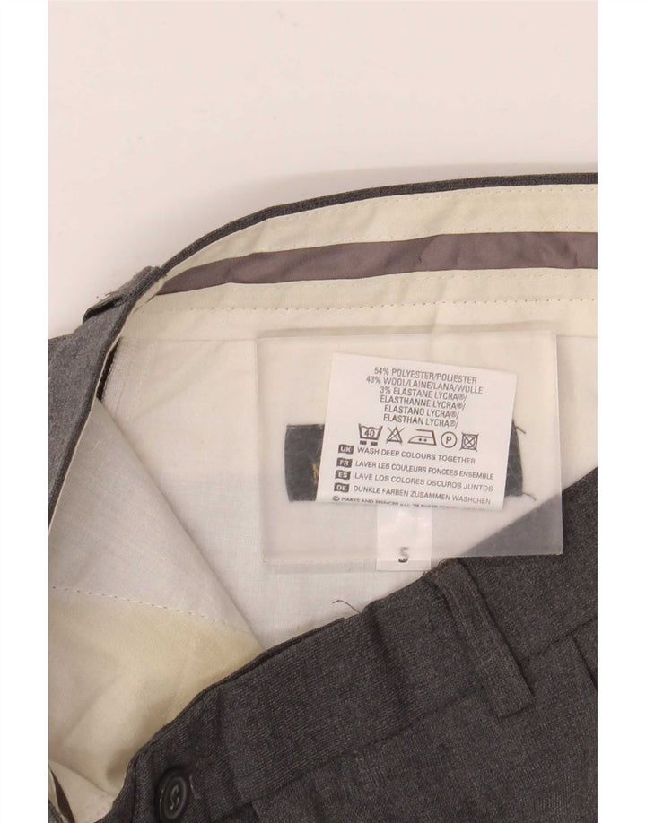 Marks & Spencer Pantalon de costume pour homme W34 L31 Gris Polyester
