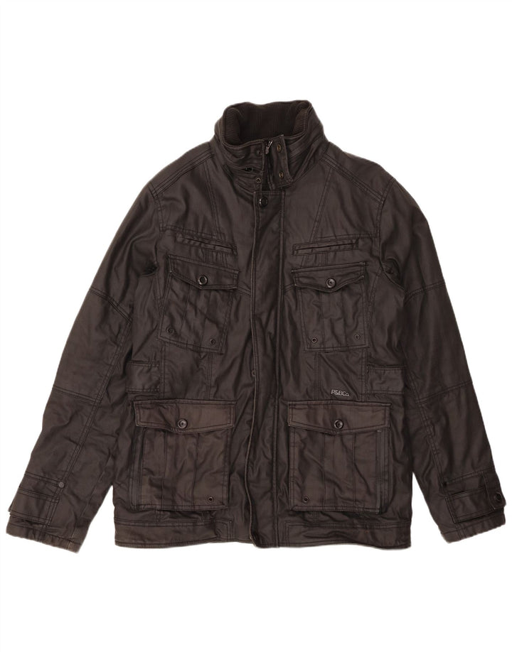 Pull & Bear Veste utilitaire pour homme UK 42 XL Noir