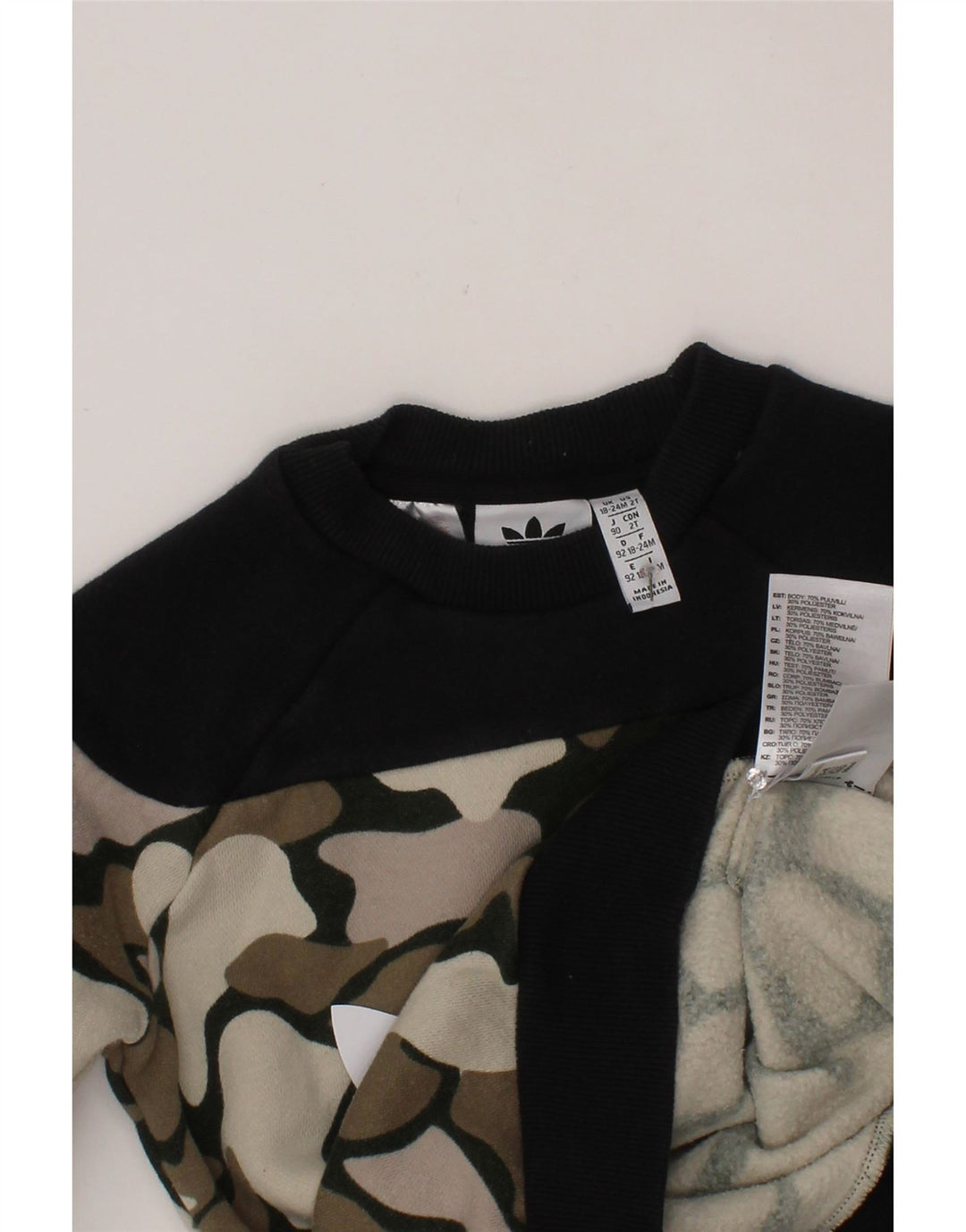 ADIDAS Sweat-shirt graphique pour bébé garçon 18-24 mois Kaki Camouflage