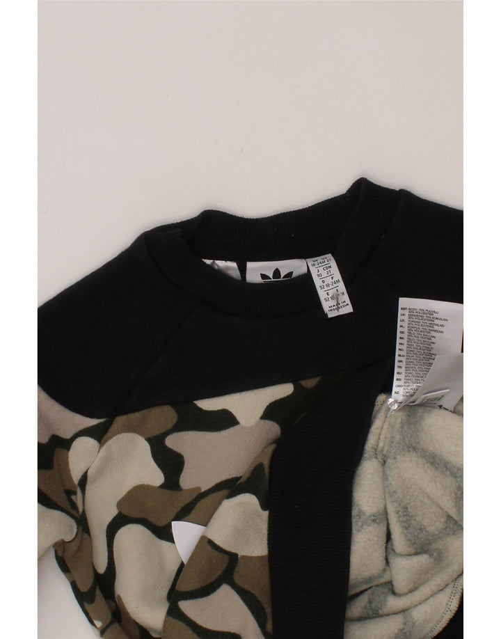 ADIDAS Sweat-shirt graphique pour bébé garçon 18-24 mois Kaki Camouflage