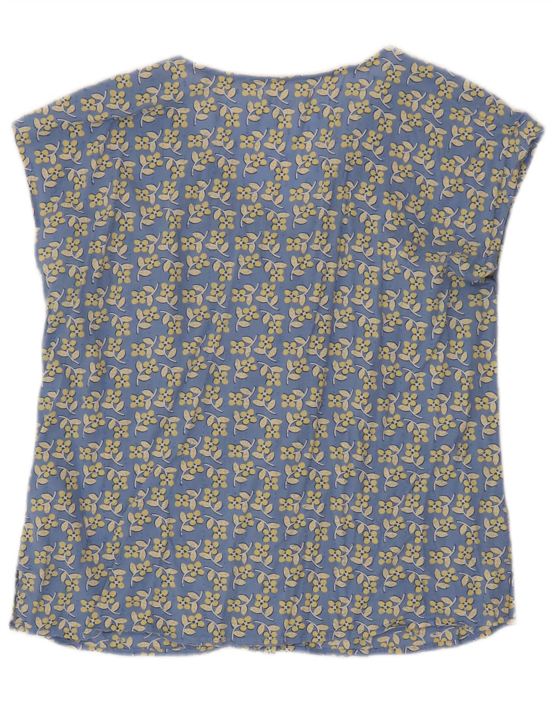 White Stuff Chemisier à manches courtes pour femme UK 42 Bleu moyen floral