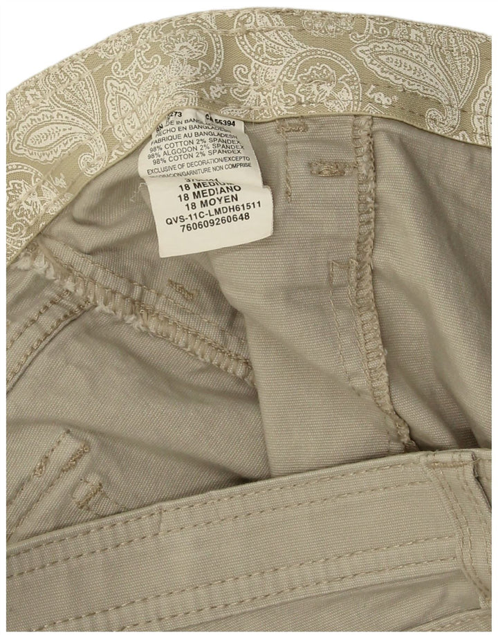 LEE Short cargo taille haute pour femme US 18 2XL W38 Coton beige