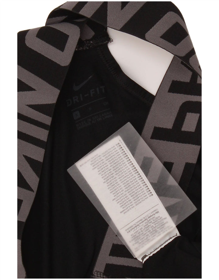 Haut de soutien-gorge de sport Nike Dri Fit Graphic pour femmes, petit, noir, polyester