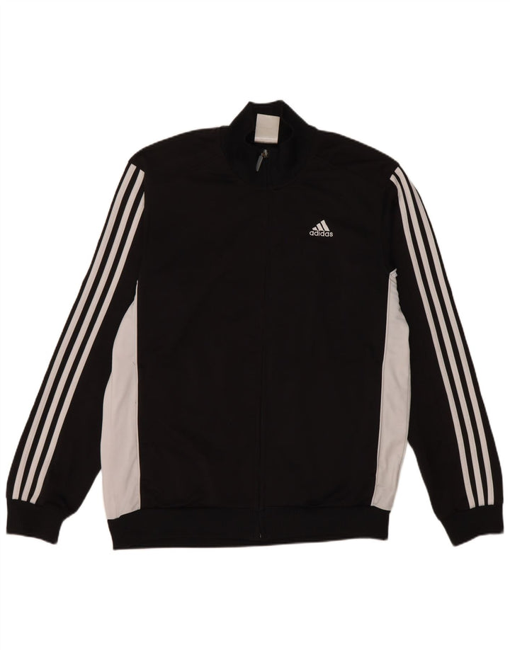 Adidas Veste de survêtement pour homme Noir moyen Polyester colour block