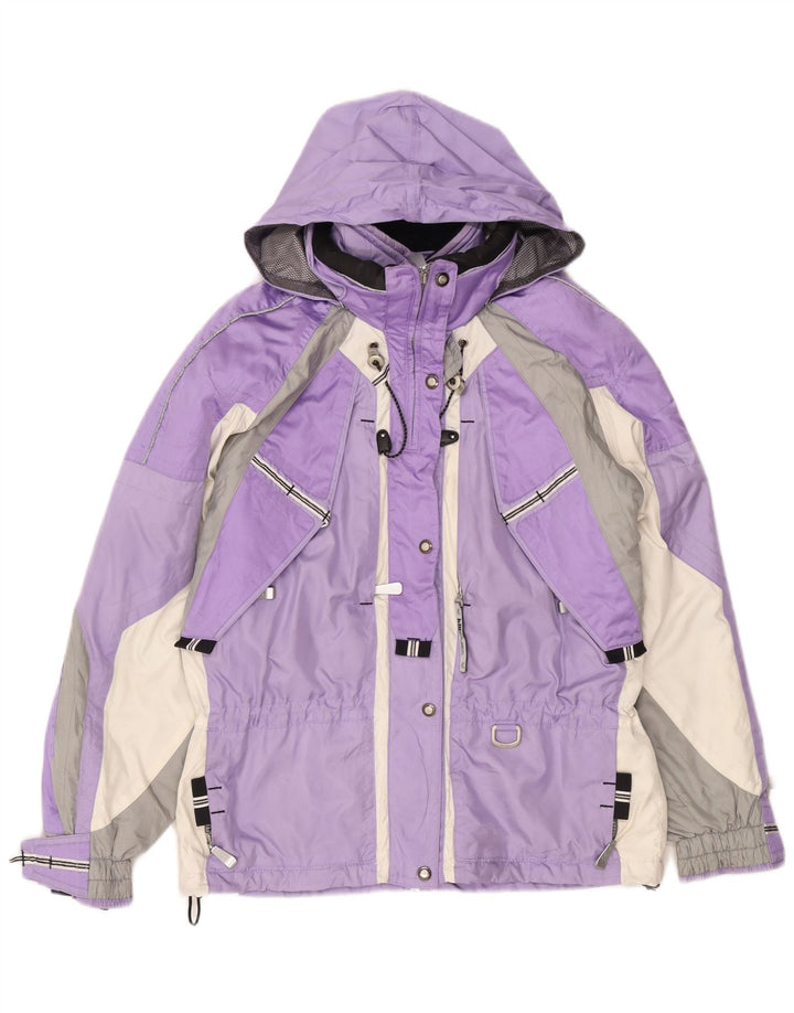 Killy Veste de ski à capuche pour femme UK 10 Small Violet Colourblock Polyester