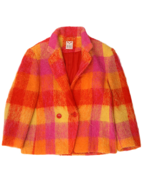 Mondi Veste blazer à manches 3/4 pour femme EU 42 Grand carreaux multicolores