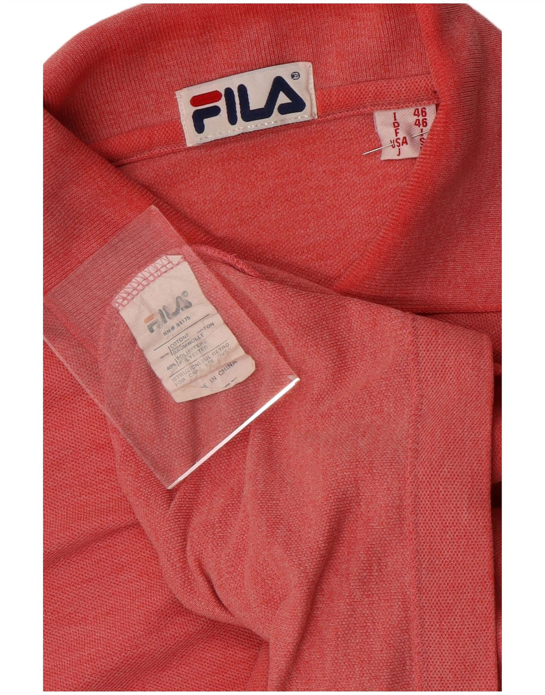 Fila Polo Homme IT 46 Petit Rouge Coton