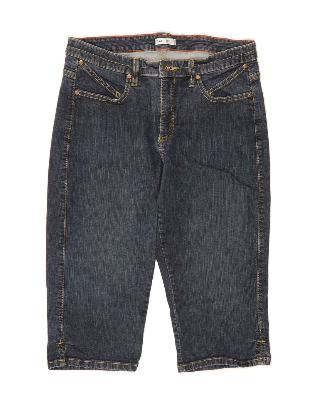 LEE Womens Petite Capri Jeans Size 14 Large W30 Blue Cotton Vintage Lee and Second-Hand Lee from Messina Hembry 