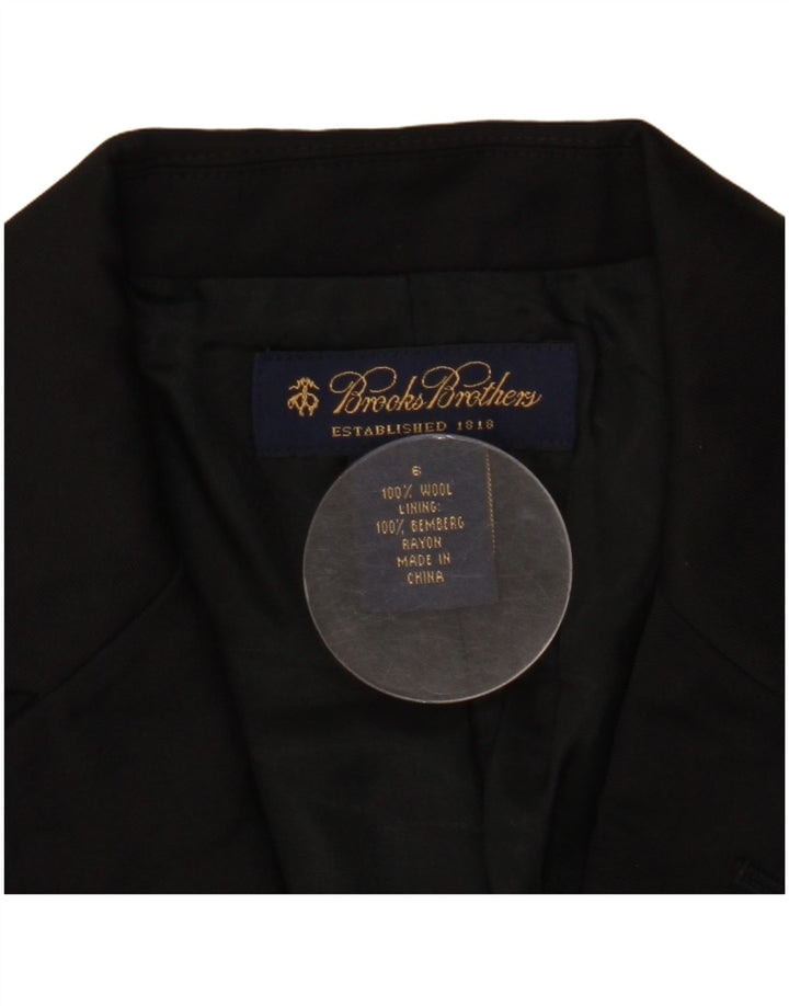 BROOKS BROTHERS Veste blazer à 2 boutons pour femme US 6 Laine noire moyenne