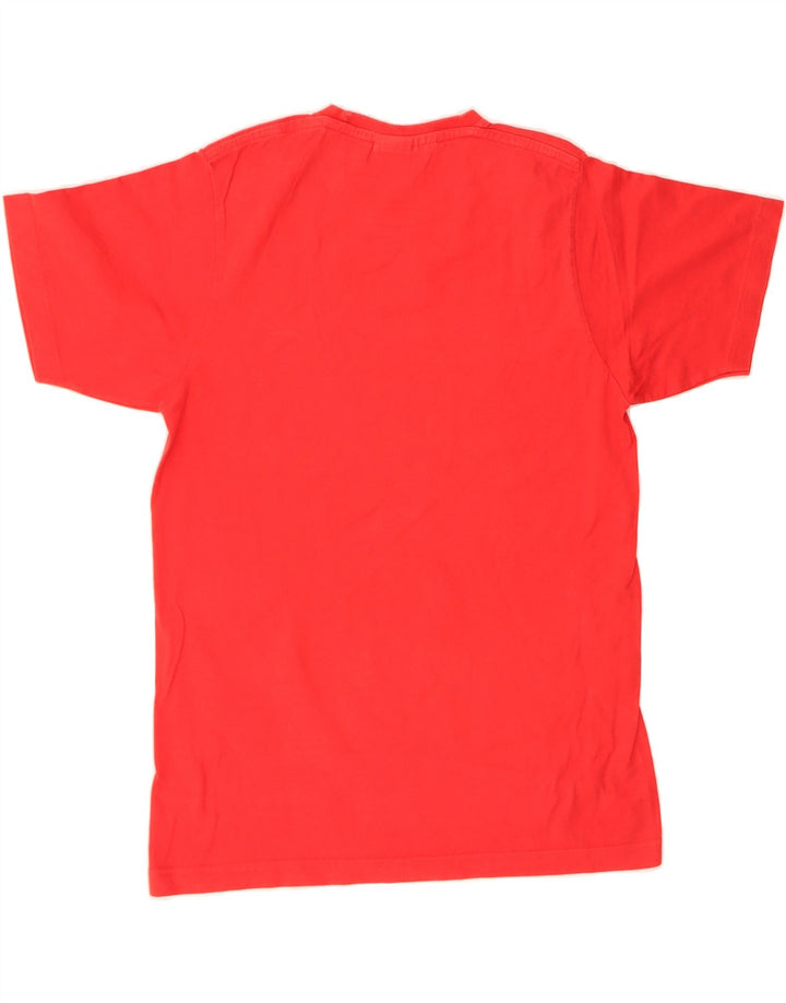 ADIDAS Boys Graphic T-Shirt Top 15-16 Years Red Vintage Adidas and Second-Hand Adidas from Messina Hembry 