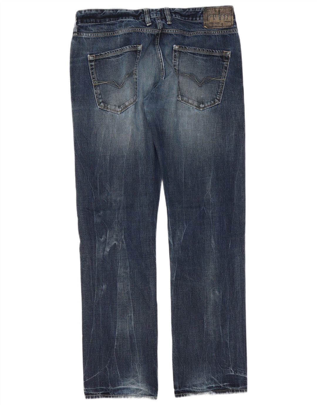 Guess Jean droit homme W34 L34 bleu coton