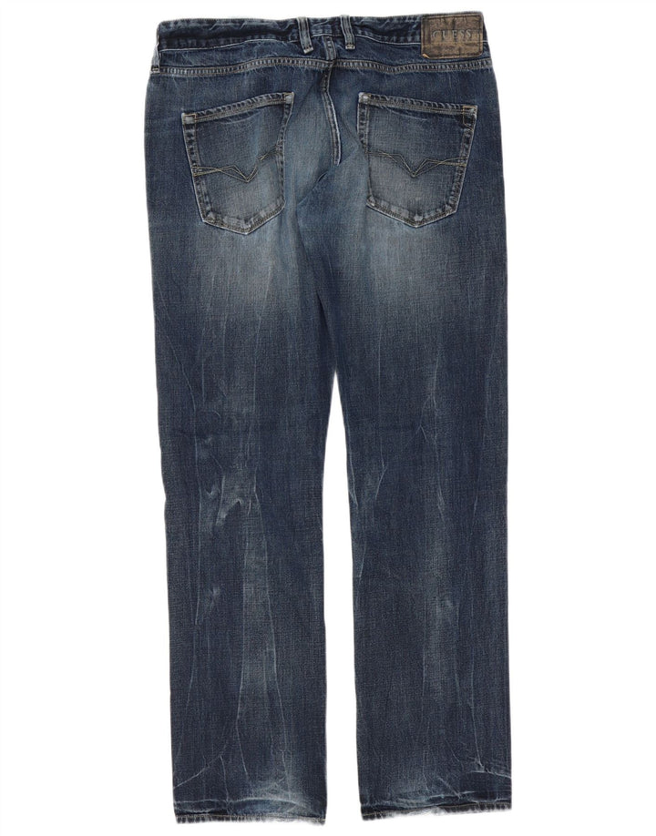 Guess Jean droit homme W34 L34 bleu coton