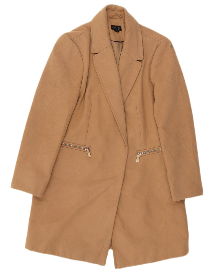 Topshop Manteau ouvert pour femme UK 8 Small Beige Polyester