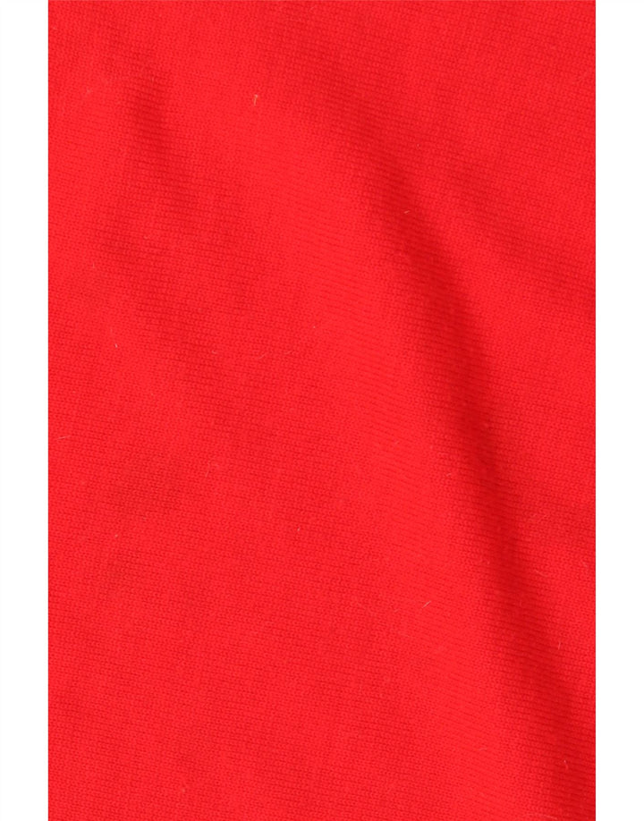 LACOSTE Pull ample à col en V pour homme Taille 2 XS Laine rouge
