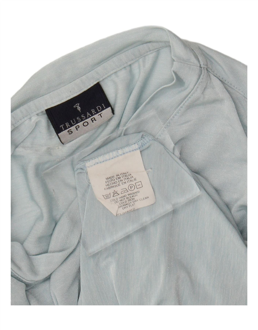 TRUSSARDI T-Shirt Top Bleu Moyen Polyamide Homme