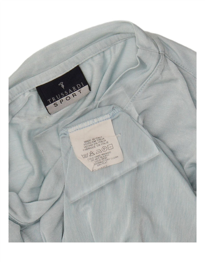 TRUSSARDI T-Shirt Top Bleu Moyen Polyamide Homme