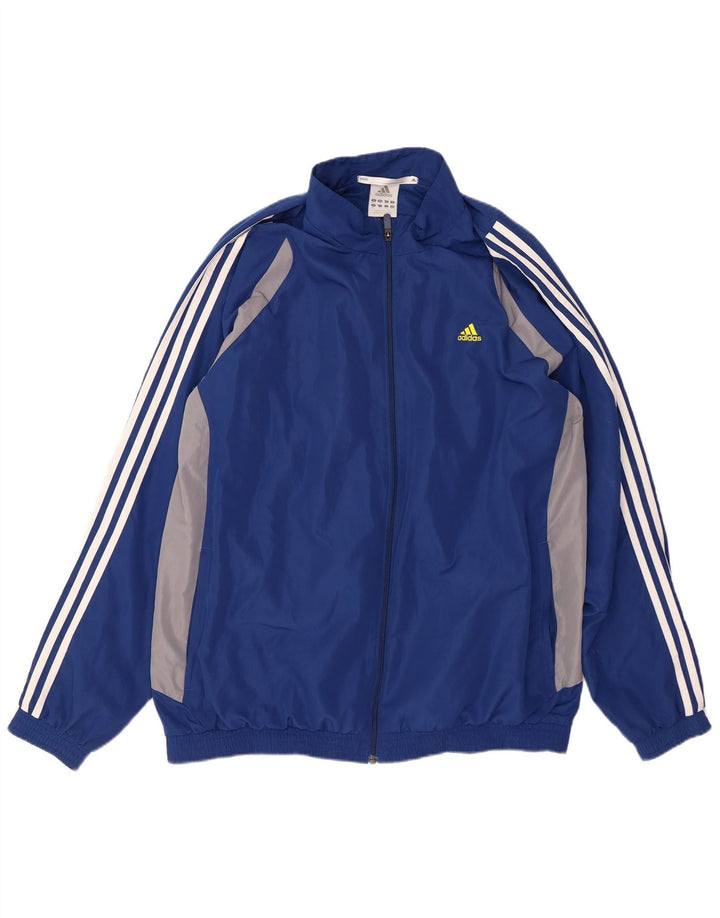 ADIDAS Veste de survêtement Climalite pour homme UK 48/50 XL Bleu Colorblock